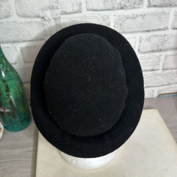 Vintage Wool Bowling Hat, Black - Picture 2 of 5